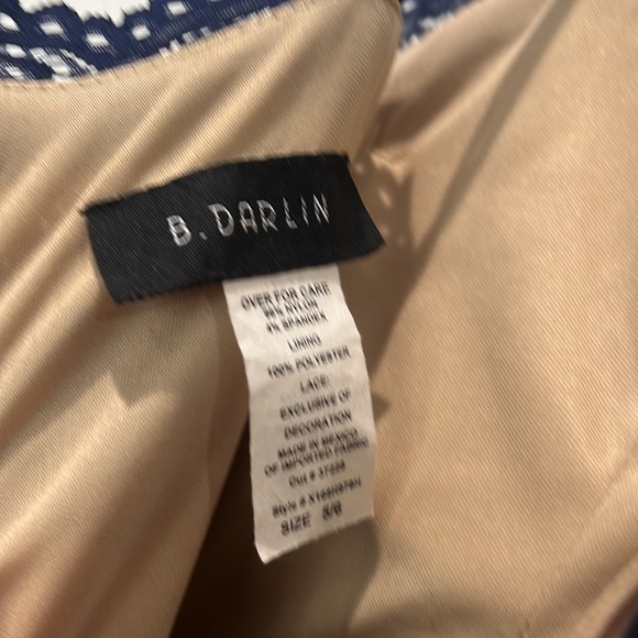 Blue lace knee length dress - Picture 3 of 3